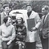  ??  ?? The young Sam and Joan McCready with other actors from the Lyric, and (below) on stage