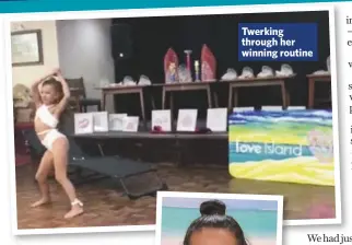  ??  ?? Twerking through her winning routine