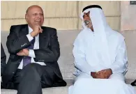  ??  ?? UAE’s Minister of Tolerance Sheikh Nahyan bin Mubarak Al Nahyan met Punjab Governor Chaudhry Sarwar in Abu Dhabi on Sunday. The two sides discussed ties between the UAE and Pakistan and ways of developing them in various fields.