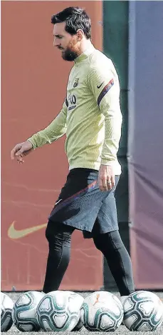  ?? /EFE. ?? El argentino Leo Messi, listo para la visita del Barcelona al Santiago Bernabéu.
