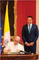  ??  ?? Leo Varadkar and Pope Francis meet