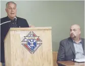  ??  ?? Les maires de Grand-Sault et de SaintAndré, Marcel Deschênes et Michel Lavoie. - Acadie Nouvelle: Sébastien Lachance