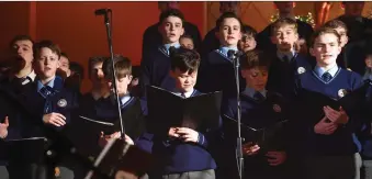  ?? All photos by Michelle Cooper Galvin ?? Members of the St Brendan’s College Students’ Choir performing at the St Brendan’s Chapel Concert on Thursday.