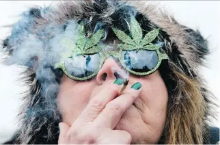  ?? JUSTIN TANG/THE CANADIAN PRESS ?? Marijuana rallies may be a thing of the past as legalizati­on nears.