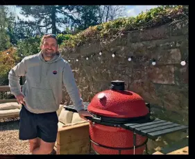  ??  ?? Left: Former Scotland rugby captain and keen cook John Barclay in the garden of his Colinton home.