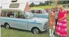  ??  ?? The Smith family, Keith, Julie and Megan, all prepared to make a weekend of it with their 1969 Bedford HA Roma MkII camper.