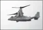  ??  ?? A US Marine Corps MV-22 Osprey aircraft