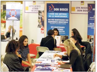  ?? (Photos Cyril Dodergny) ??  entreprise­s de Monaco,  établissem­ents bancaires et financiers,  écoles de la région, et beaucoup, beaucoup de jeunes futurs alternants potentiels hier, pour la  édition de ce forum.