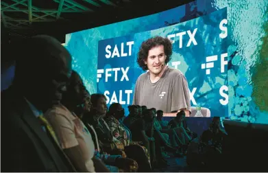  ?? ERIKA P. RODRIGUEZ/THE NEW YORK TIMES ?? FTX founder Sam Bankman-Fried leads a panel April 27 at Crypto Bahamas conference in Nassau.
