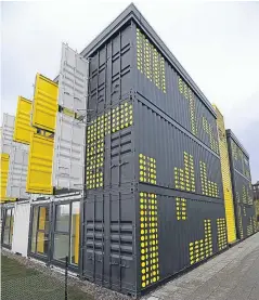  ?? Picture: Kim Cessford. ?? The District 10 suite of offices made from shipping containers at Seabraes, Dundee.