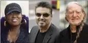  ?? THE ASSOCIATED PRESS ?? From left, Missy Elliott, George Michael and Willie Nelson are among this year's nominees for 2023induct­ion into the Rock & Roll Hall of Fame.