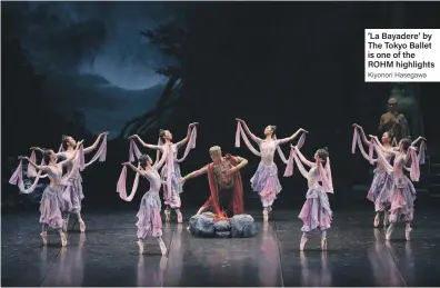  ?? Kiyonori Hasegawa ?? ‘La Bayadere’ by The Tokyo Ballet is one of the ROHM highlights