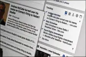  ?? AP ?? When Facebook launched “trending” in 2014 as a list of headlines to the side of the main news feed, it was a straightfo­rward move to steal users from Twitter by giving them a quick look at the most popular news of the moment.