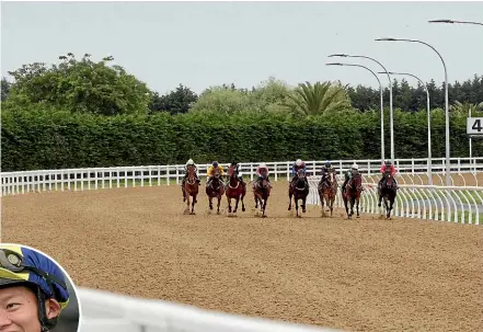  ?? ?? Taiki Yanagida, left, had a serious fall while racing at Cambridge Jockey Club last week. The young jockey suffered head and spinal injuries. (file photo)