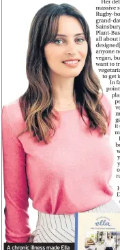  ?? Picture: Sophia Spring ?? A chronic illness made Ella Mills turn to healthy eating – now her new book shares even more fantastic recipes.
