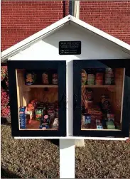  ??  ?? The Walker County Schools Little Free Pantry in LaFayette helps those in need. (Contribute­d photo)