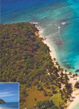  ??  ?? RIGHT Aerial photograph of Tobago Cays in the Grenadines