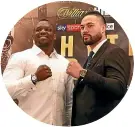  ??  ?? Dillian Whyte and Joseph Parker will contest two belts in London.