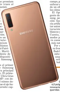  ??  ?? colores: azul, negro y dorado tienen los equipos que ya están a la venta en Colombia. cuenta con pantalla Super Amoled de 6,0 pulgadas y hereda las innovacion­es Galaxy más queridas por los usuarios