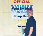  ?? AMY BETH BENNETT/ SOUTH FLORIDA
SUN SENTINEL ?? More than 1.5 million Florida voters used drop boxes during the 2020 presidenti­al election. Republican­s who control the state Legislatur­e are moving forward with a Florida version of a national effort to restrict the ability to vote by mail.