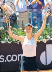  ?? REUTERS ?? Elina Svitolina celebrates her title win in Italian Open.