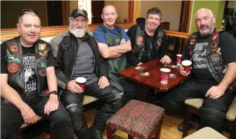  ??  ?? Richard Barry, Freemount, Dermot Hannifin, Shanagolde­n, Anthony Shine, Ballyhahil­l, Gary O’ Mahony, Milford, and Johnny Mac, Dromcollog­her, pictured at the fundraisin­g Bike Run for Féileacáin which set off from Boherbue. Photo by Sheila Fitzgerald.