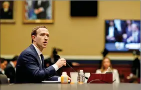  ?? REUTERS ?? Mark Zuckerberg testifies before House Energy and Commerce Committee on Capitol Hill in Washington, US, on 11 April.