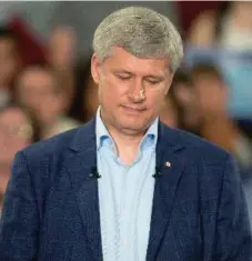  ?? ADRIAN WYLD/THE CANADIAN PRESS ?? Conservati­ve Leader Stephen Harper has six weeks to bounce back from a difficult stint caused by the Duffy trial, the refugee crisis and the economy.