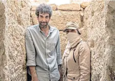  ??  ?? Tomb raiders: Dr Glenn Godenho and Dr Kathleen Martinez on a dig in Egypt