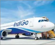  ??  ?? IndiGo’s profit in the three months through June fell 97% to ₹27.79 crore, from ₹811.14 crore a year earlier