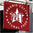  ??  ?? Before: The old Pret logo