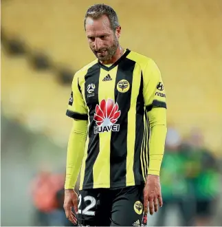  ?? PHOTO: GETTY IMAGES ?? It has been a disappoint­ing season so far for Andrew Durante and the Wellington Phoenix.