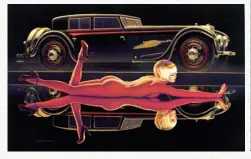  ??  ?? double vision Luxury cars and glamorous models have long been used in advertisin­g imagery, but Greg’s pin-up artwork takes the concept to the next level.