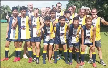  ??  ?? The Cambodian Eagles had mixed fortunes at a tri-nation Australian rules football series in Bangkok, part of the AFL Asia 2016 season.