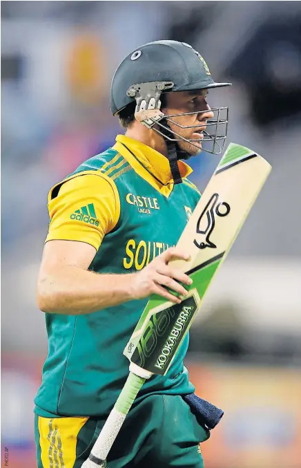  ??  ?? South Africa’s AB de Villiers.