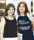  ??  ?? Cooking instructor Lorraine Timbol and p r o g r am consultant Carmela Tanjangco.