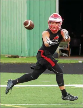  ?? JOHN KAMPF — THE NEWS-HERALD ?? The only time you won’t see Perry’s Jacob Allen on the field this season is during extrapoint attempts and kickoffs.