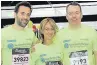  ??  ?? ●● Nick Bianchi, right, with Coronation Street star Samia Ghadie and her partner Sylvain Longchambo­n