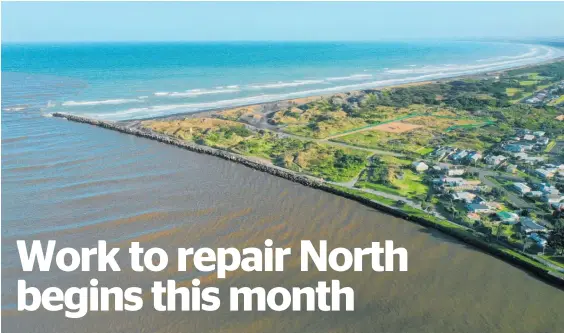  ?? Photo / Supplied ?? The North Mole at Castleclif­f will be repaired, starting this month.