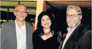  ?? Picture: SALVELIO MEYER ?? FOOD FOCUS: Gerhard Maritz, left, Lilian Zeelie and Kobus Buys were also at Fairview last weekend for the Four Hands dinner prepared by Bay chef Annelie Oosthuizen of Petronella Catering, and chef Alex Galmar from Reunion Island