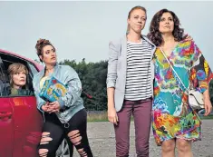  ??  ?? Whip-smart: Siobhan Finneran, Lauren Socha, Ellie White and Rebecca Front