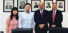  ??  ?? Ms Fanny Ye, PKF Projects Manager Mr Chen Qin, Attorney at Law – Director Immigratio­n & Investment, Kenneth Farrugia, Chairman FinanceMal­ta and Ivan Grech Business Developmen­t, FinanceMal­ta