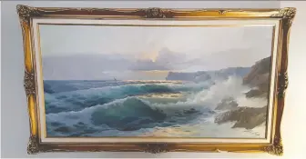  ??  ?? This seascape painting is by Italian artist Carlo Casati and is of a genre popular in the late 1950s and 1960s.