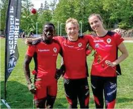  ?? PRIVAT ?? Trioen Mike Lubsen, Mathias Hove Johansen og Elisabeth Slettum skal til Bislett for å løpe fort.