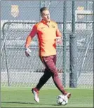  ?? FOTO: P. MORATA ?? Ter Stegen en la sesión de ayer