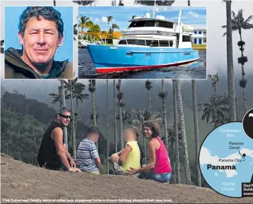  ?? Photos / Facebook / Herald graphic ?? The Culverwell family were on what was supposed to be a dream holiday aboard their new boat.
