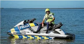  ??  ?? The jet ski will allow the officer operating it to get closer to boaties.