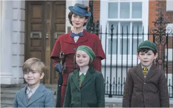  ??  ?? The all-new take on ‘Mary Poppins’, stars Emily Blunt, above and top, as the titular nanny and LinManuel Miranda as Jack, top, a modern version of Dick Van Dyke’s chimney sweep Disney