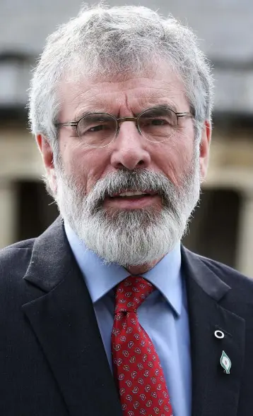  ??  ?? GERRY ADAMS: Is it better to be loved than feared or feared than loved? Photo: Tom Burke