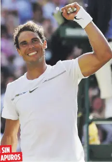  ?? AP / Tim Ireland ?? En la primera ronda de Wimbledon, el español Rafael Nadal superó a John Millman en una hora y 46 minutos.